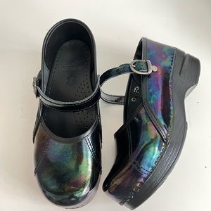 Dansko Iridescent Mary Jane Clogs Size 36